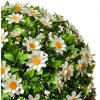 Clayre & Eef 6PL0324L Decoratieve bol kunstbloem madeliefje wit groen Ø 30 cm