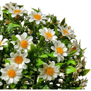 Clayre & Eef 6PL0324M Decoratieve bol kunstbloem madeliefje Ø 22 cm