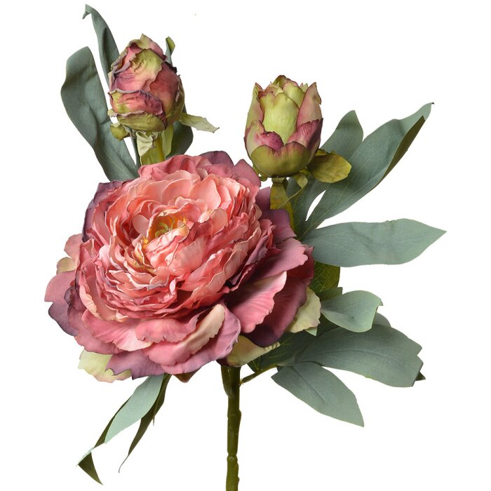 Clayre & Eef 6PL0332R Kunstbloem Roos Rood 12x12x62 cm