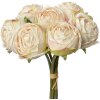 Clayre & Eef 6PL0336W Kunstbloemenboeket 7 Rozen Wit 16x14x34 cm