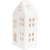 Clayre & Eef 6CE1792 LED Decoratief Huisje Porselein Wit 7x6x15 cm