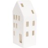 Clayre & Eef 6CE1793 Porseleinen LED Huisje 7x6x15 cm Wit