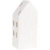 Clayre & Eef 6CE1793 Porseleinen LED Huisje 7x6x15 cm Wit