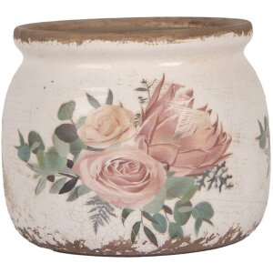 Clayre & Eef 6CE1978S Bloempot Ø12x10 cm Beige...