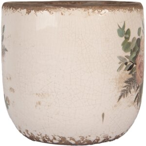 Clayre & Eef 6CE1981M Bloempot keramiek beige roze...