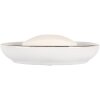 Clayre & Eef 6CE1999 Zeepbakje Keramiek Wit Kroonmotief 14x11x3 cm