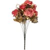Clayre & Eef 6PL0341 Kunstbloemen Boeket Rozen Rood Goud 18x15x50 cm