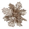 Clayre & Eef 65781 Kerstdecoratie Bloem Koperkleurig Ø 14x4 cm