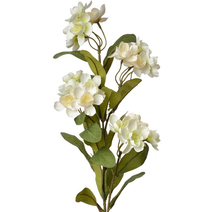 Clayre & Eef 6PL0344W Siertak Bloemen Wit Groen 17x14x70 cm