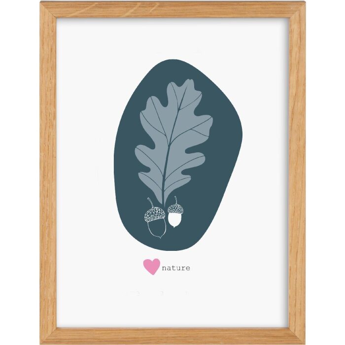 Goldbuch fotolijst Massief Eiken naturel 30x40 cm hout helder glas wandmontage