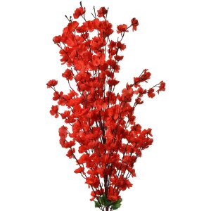 Clayre & Eef 5PL0127R Decoratie Tak met Bloemen Rood...