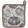 Clayre & Eef CSP45 Pannenlap Pompoenpatroon 20x20 cm Grijsbruin