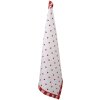 Clayre & Eef LVT42-1 Keukenhanddoek Hartpatroon Wit Rood 50x70 cm