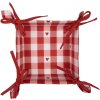 Clayre & Eef LVT47 Broodmand Harten 35x35x8 cm Rood Wit
