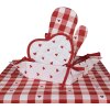 Clayre & Eef LVT47 Broodmand Harten 35x35x8 cm Rood Wit