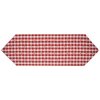 Clayre & Eef LVT65 Tafelloper hartjespatroon rood wit 50x160 cm