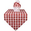 Clayre & Eef LVT65 Tafelloper hartjespatroon rood wit 50x160 cm