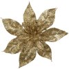 Clayre & Eef 65782 Kerstdecoratie Bloem Goudkleurig Ø 15x2 cm