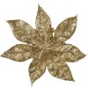 Clayre & Eef 65782 Kerstdecoratie Bloem Goudkleurig Ø 15x2 cm