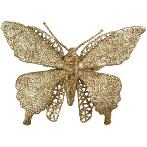 Clayre & Eef 65795 Decoratie Vlinder Goudkleurig...
