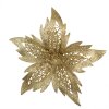 Clayre & Eef 65813 Kerstdecoratie Bloem Goud Ø 23x5 cm