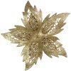 Clayre & Eef 65813 Kerstdecoratie Bloem Goud Ø 23x5 cm