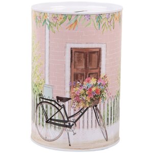 Clayre & Eef 6BL0155 Spaarpot Roze Retro Ø...