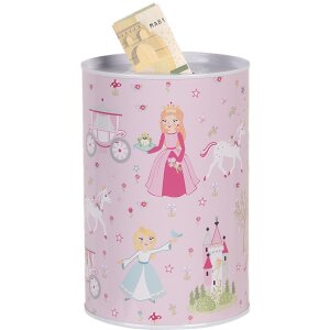 Clayre & Eef 6BL0159 Prinses spaarpot roze Ø10x15 cm