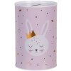 Clayre & Eef 6BL0164 Spaarpot Roze Konijntje Ø 10x15 cm