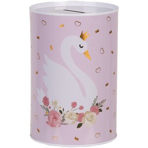 Clayre & Eef 6BL0165 Spaarpot Roze Wit Ø 10x15...