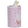 Clayre & Eef 6BL0165 Spaarpot Roze Wit Ø 10x15 cm Romantisch Zwaanmotief