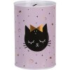 Clayre & Eef 6BL0166 Spaarpot Roze Kat Ø 10x15 cm