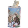 Clayre & Eef 6BL0167 Spaarpot kat motief Ø 8x13 cm landelijke stijl