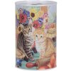 Clayre & Eef 6BL0170 Spaarpot kat motief Ø 8x13 cm landelijke stijl