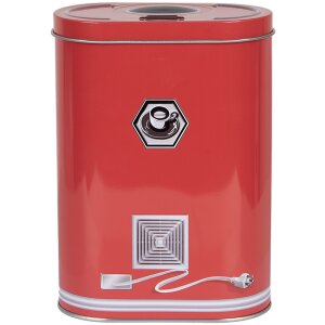 Clayre & Eef 6BL0190 Blikken Doos Rood 14x8x19 cm Landelijke Stijl