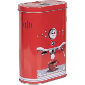 Clayre & Eef 6BL0190 Blikken Doos Rood 14x8x19 cm Landelijke Stijl