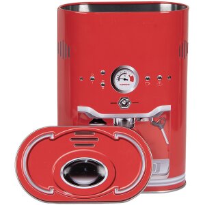 Clayre & Eef 6BL0190 Blikken Doos Rood 14x8x19 cm Landelijke Stijl