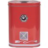 Clayre & Eef 6BL0190 Blikken Doos Rood 14x8x19 cm Landelijke Stijl