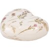 Clayre & Eef 6CE1917 Decoratief Hart Keramiek Beige Roze 11x11x4 cm