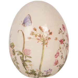 Clayre & Eef 6CE1918M Decoratief Ei Keramiek Beige...