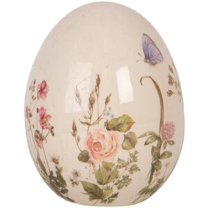 Clayre & Eef 6CE1918M Decoratief Ei Keramiek Beige...