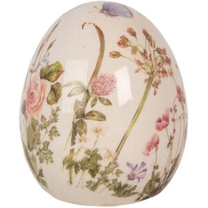 Clayre & Eef 6CE1918S Decoratief Ei Keramiek Beige...