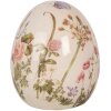 Clayre & Eef 6CE1918S Decoratief Ei Keramiek Beige Roze Groen Ø 7x9 cm Landelijke Stijl