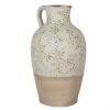 Clayre & Eef 6CE1926 Keramische sierkan groen Ø 30x50 cm landelijke stijl