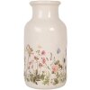 Clayre & Eef Vaas 6CE1932M Beige Roze Keramiek Ø 14x26 cm Landelijke stijl
