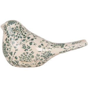 Clayre & Eef 6CE1950L Decoratie Vogel Beige Groen...