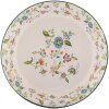 Clayre & Eef 6EM0005 Decoratief bord emaille Ø 30 cm Beige Groen Vintage
