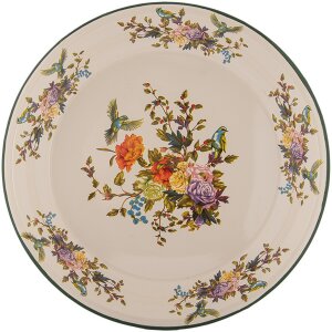 Clayre & Eef 6EM0006 Decoratiebord Emaille Beige...