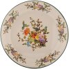 Clayre & Eef 6EM0006 Decoratiebord Emaille Beige Groen Ø 30 cm