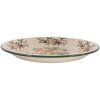 Clayre & Eef 6EM0006 Decoratiebord Emaille Beige Groen Ø 30 cm